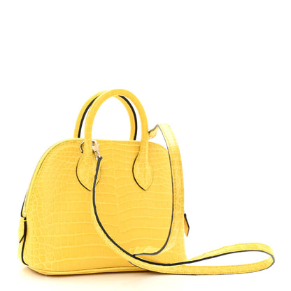 Hermes Matte Porosus Crocodile Mini 1923 Bolide Mimosa 3 of 11