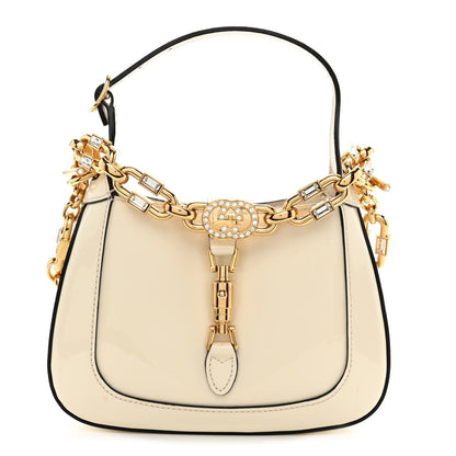 Gucci Patent Mini Jackie 1961 Crystal Hobo Mystic White 1 of 12