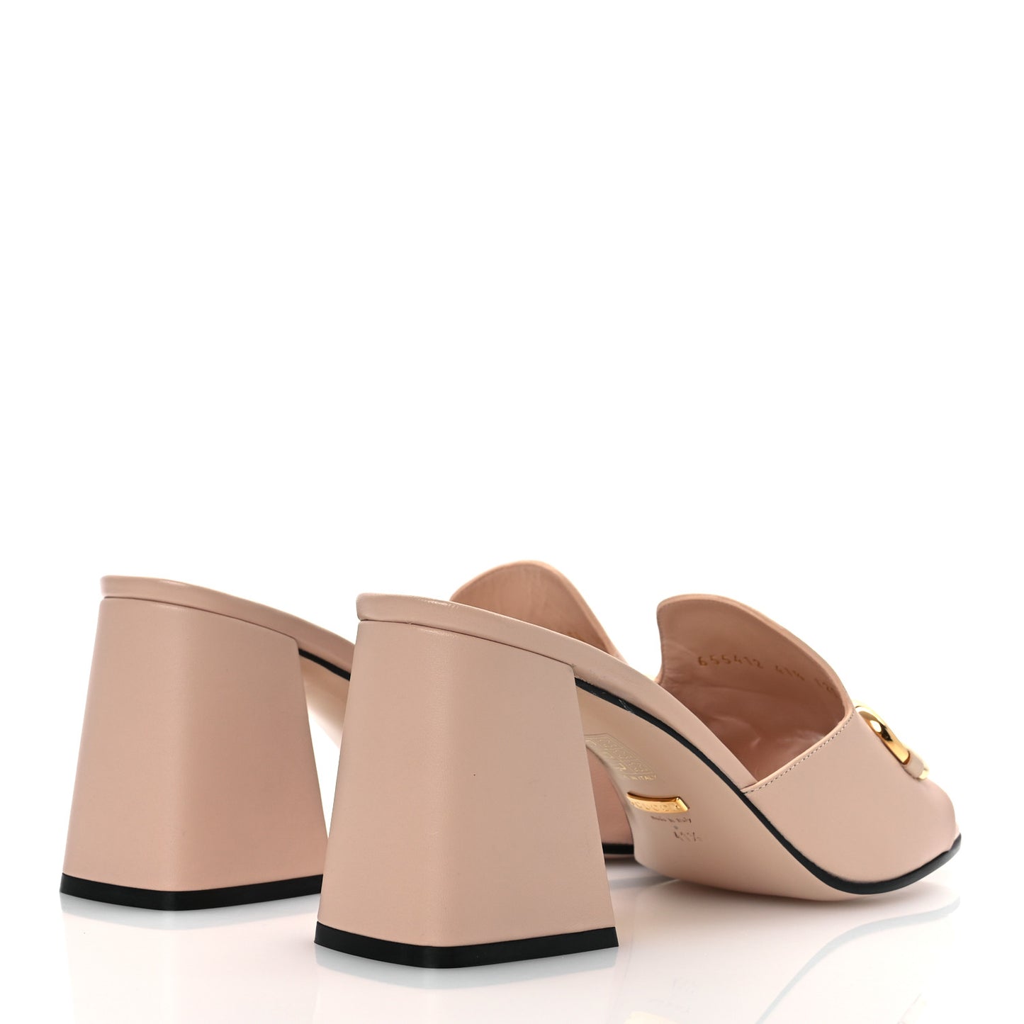 Nappa Horsebit 75mm Slide Sandals 41.5 Skin Rose