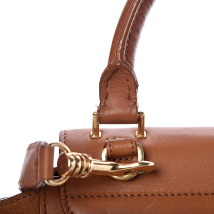 Celine Natural Calfskin Suede Medium Trapeze Tan 16 of 22