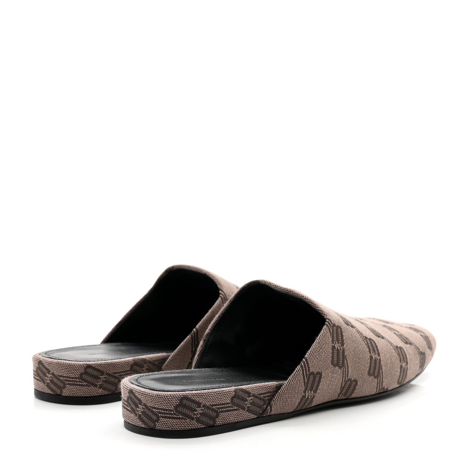 Balenciaga Jacquard BB Monogram Cosy Mules 37 Dark Mink Grey Dark Brown 4 of 9