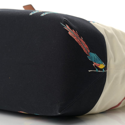 Loewe Canvas Calfskin Paulas Ibiza Mens Large Parrot Print Tote Ecru 7 of 7