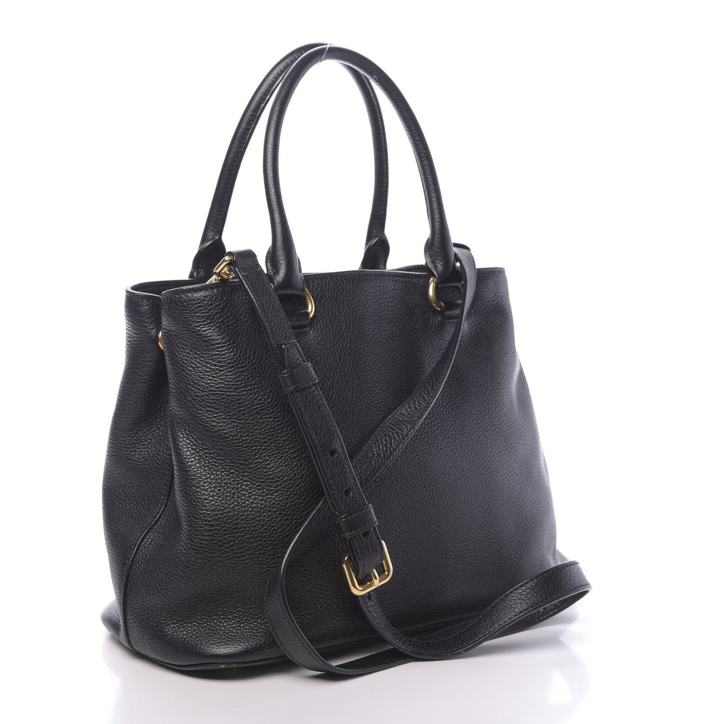 Vitello Phenix Top Handle Bag Black