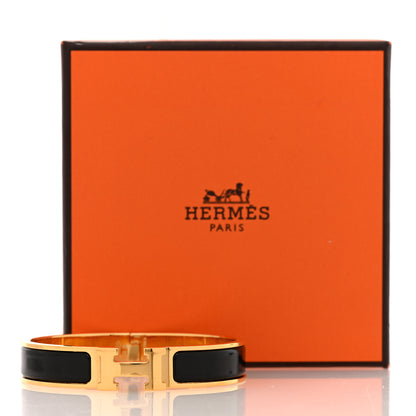 Hermes Enamel Narrow Clic Clac H Bracelet PM Black 5 of 5