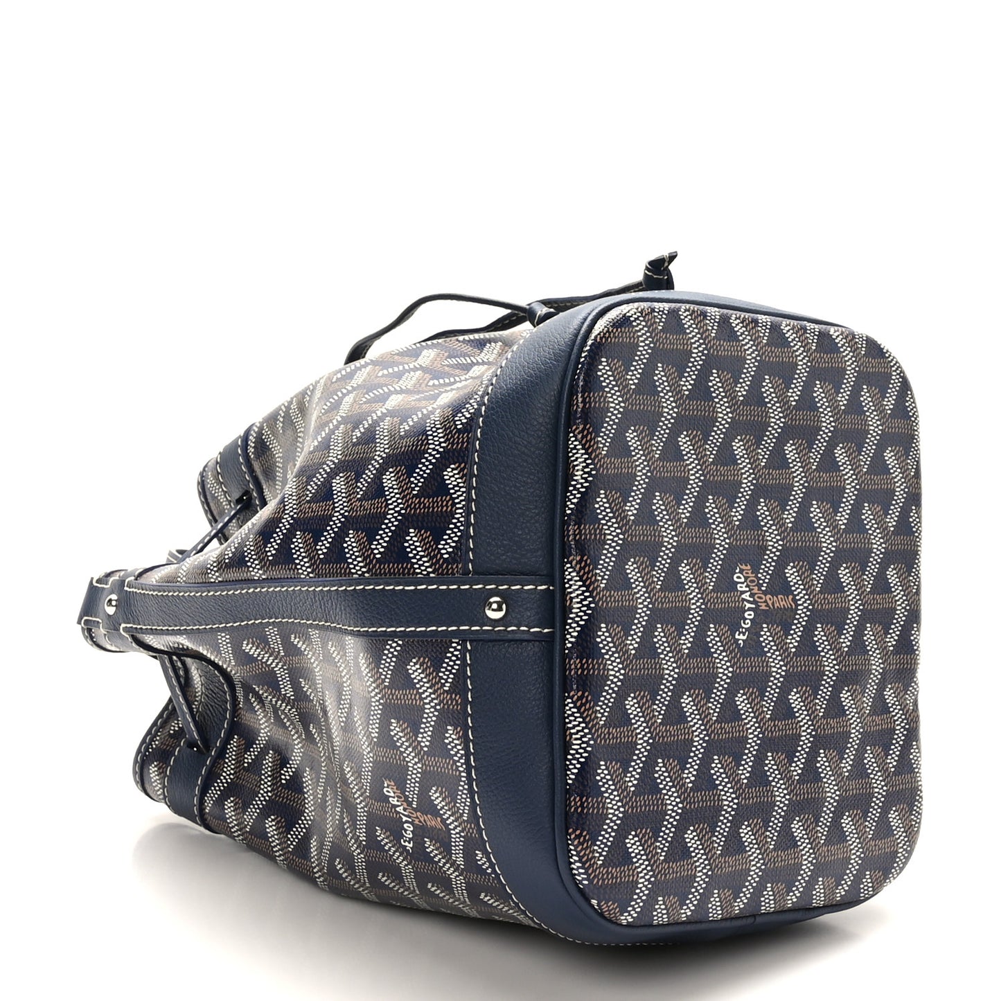 Goyardine Petit Flot Bucket Bag PM Navy