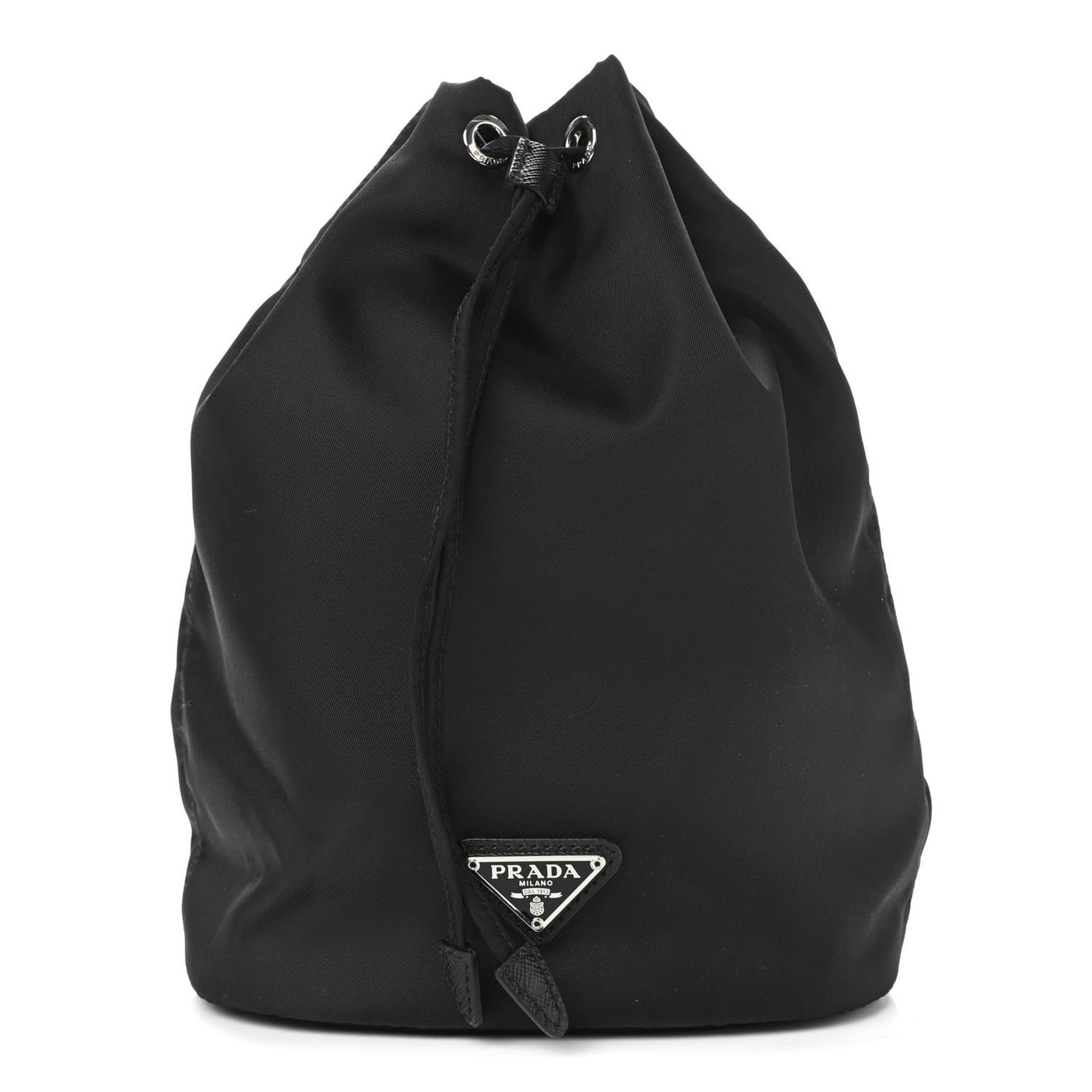 Nylon Vela Drawstring Pouch Black