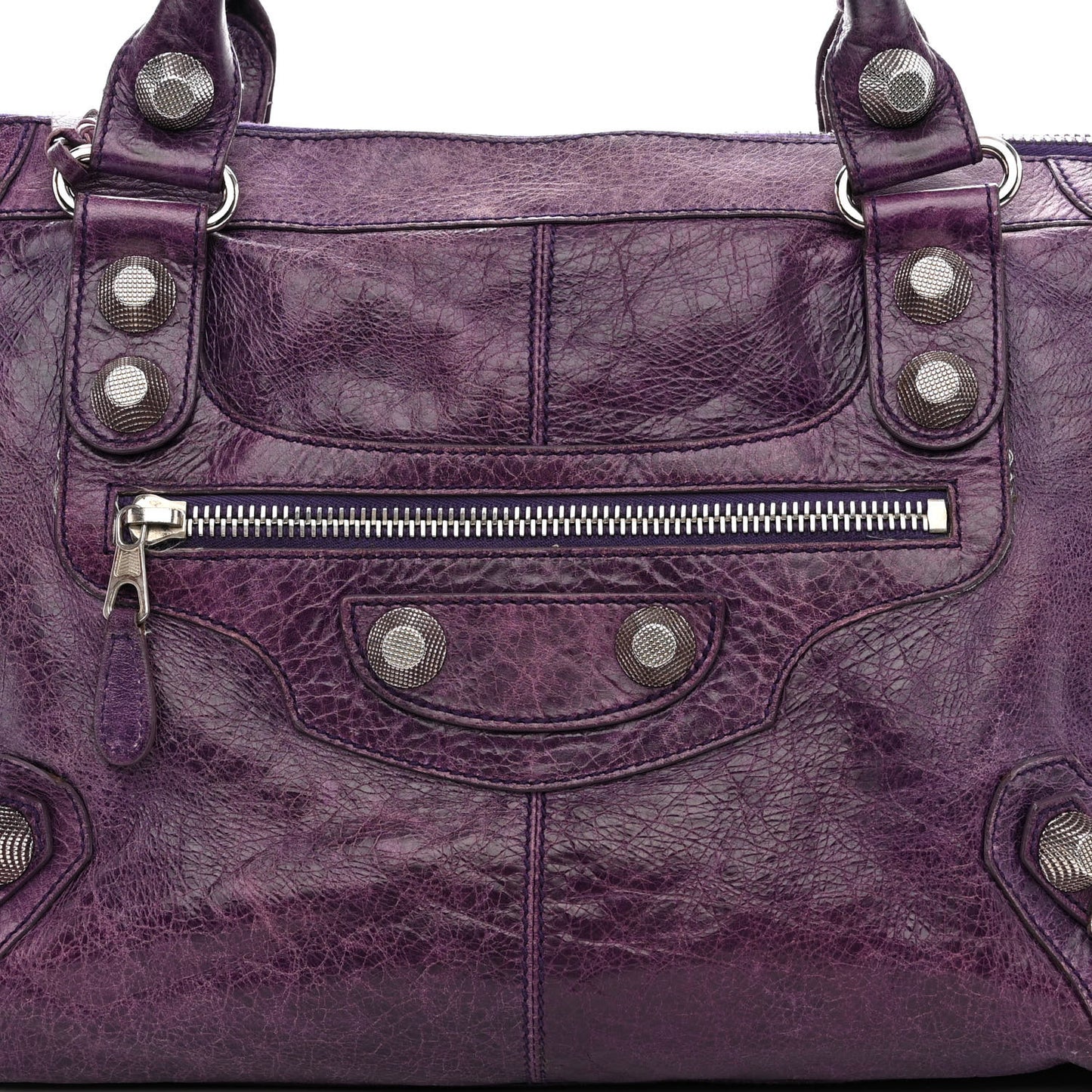 Agneau Giant 21 Silver Hardware Work Raisin