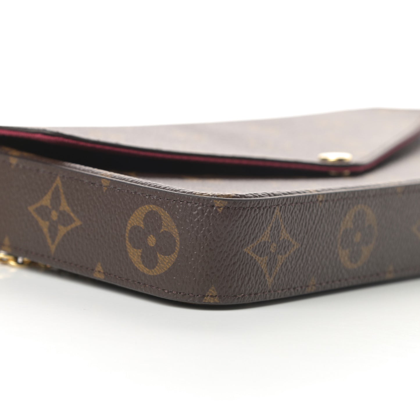 Monogram Pochette Felicie Chain Wallet Fuchsia