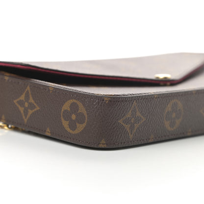 Louis Vuitton Monogram Pochette Felicie Chain Wallet Fuchsia 11 of 12