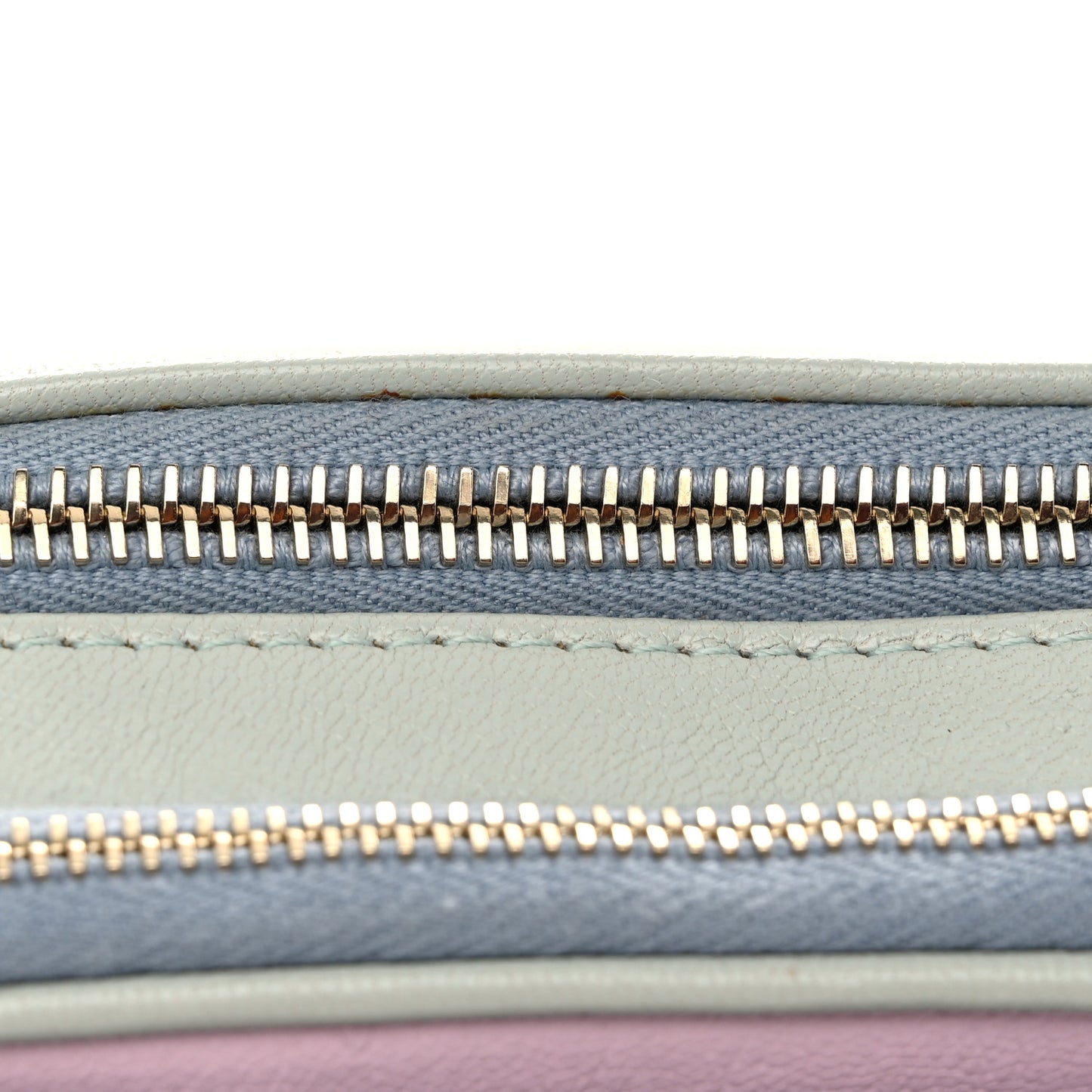 Goatskin Quilted Waist Bag Green Blue Pink