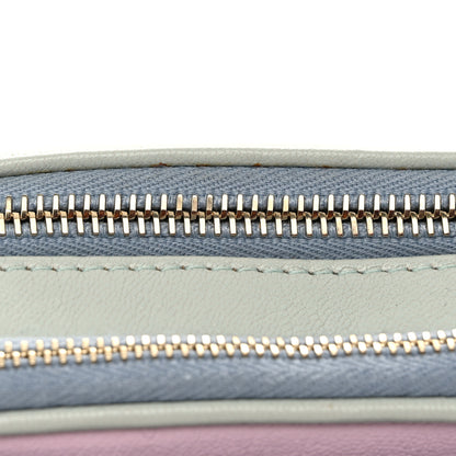 Chanel Goatskin Quilted Waist Bag Green Blue Pink 13 of 13