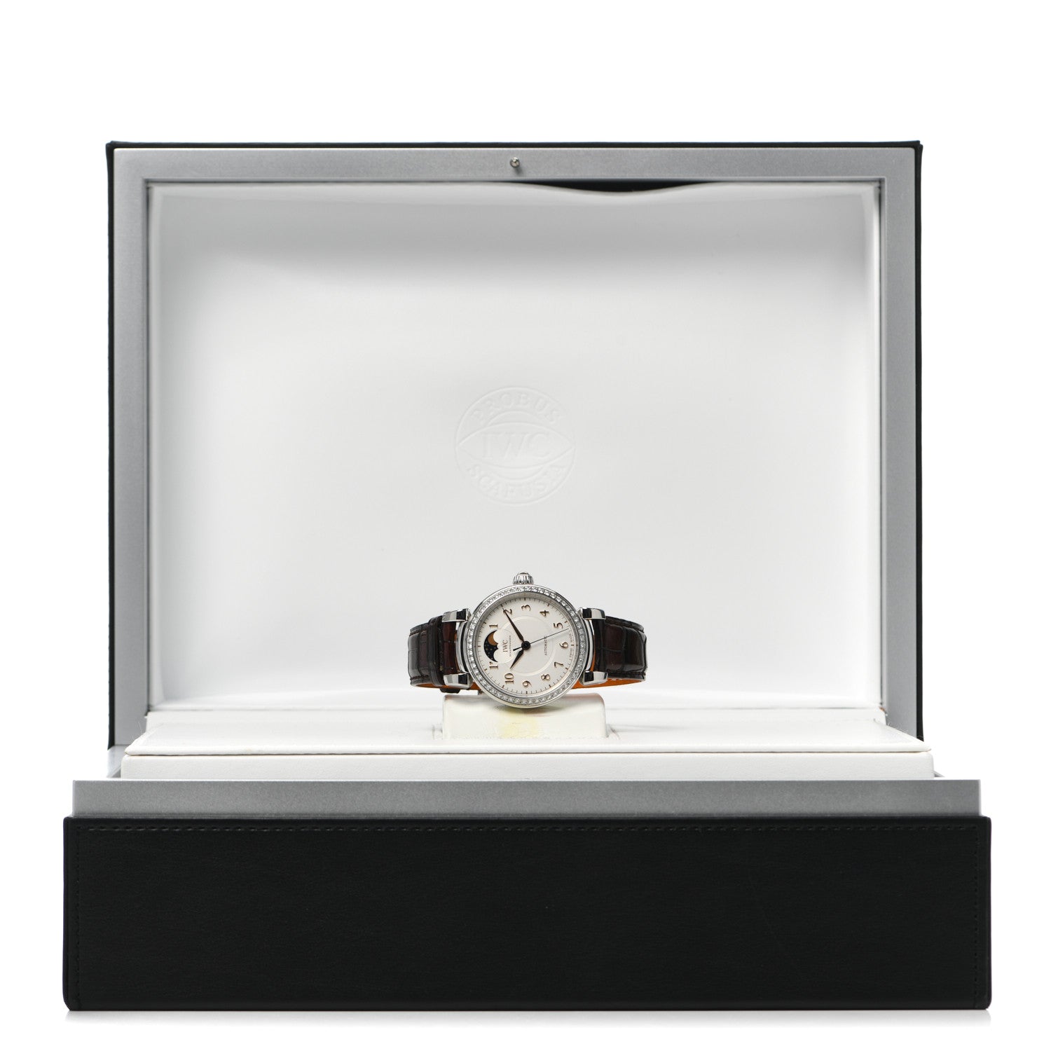IWC Stainless Steel Alligator Diamond Bezel 36mm Da Vinci Moon Phase Automatic Watch IW459307 4 of 4