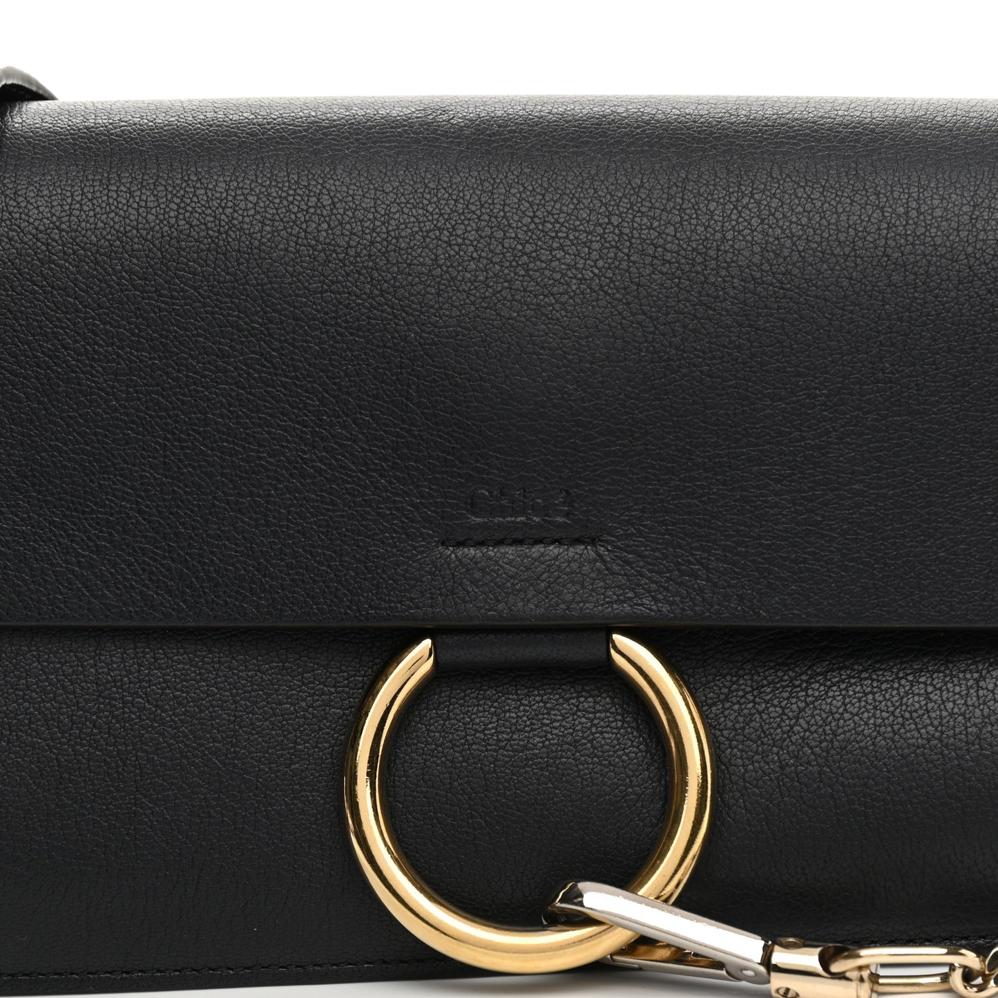Calfskin Small Faye Shoulder Bag Black