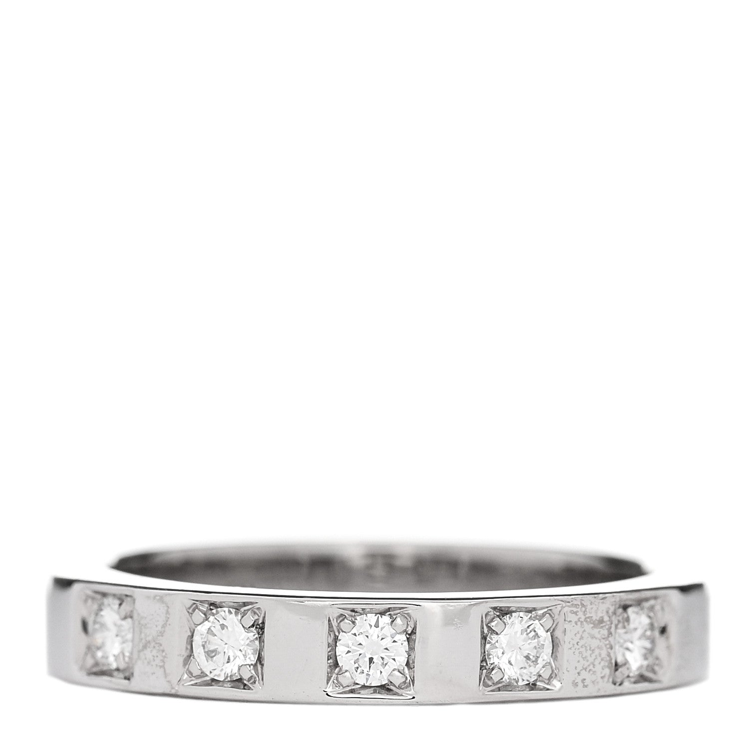Bulgari Platinum Diamond Marry Me Band Ring  49 4.75 1 of 4