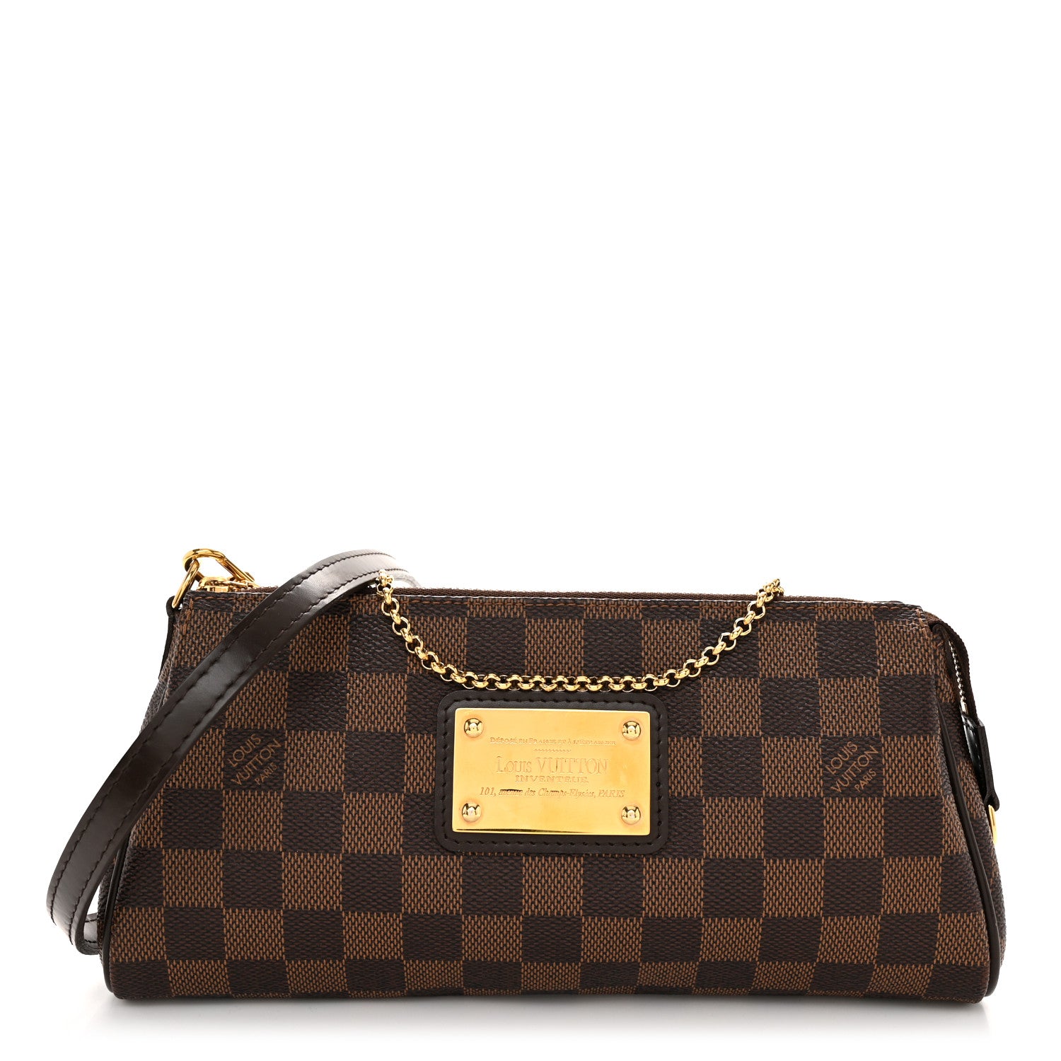 Louis Vuitton Damier Ebene Eva Clutch 1 of 12