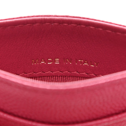 Chanel Caviar Quilted Card Holder Dark Pink 7 of 9