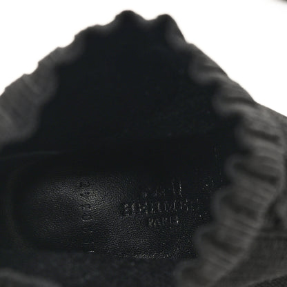 Hermes Knit Calfskin Volver 60 Ankle Boots 38 Black 8 of 9