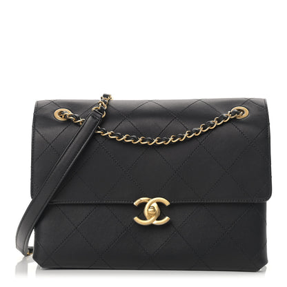 Chanel Lambskin Medium Sleek And Chic Flap Black 1 of 11