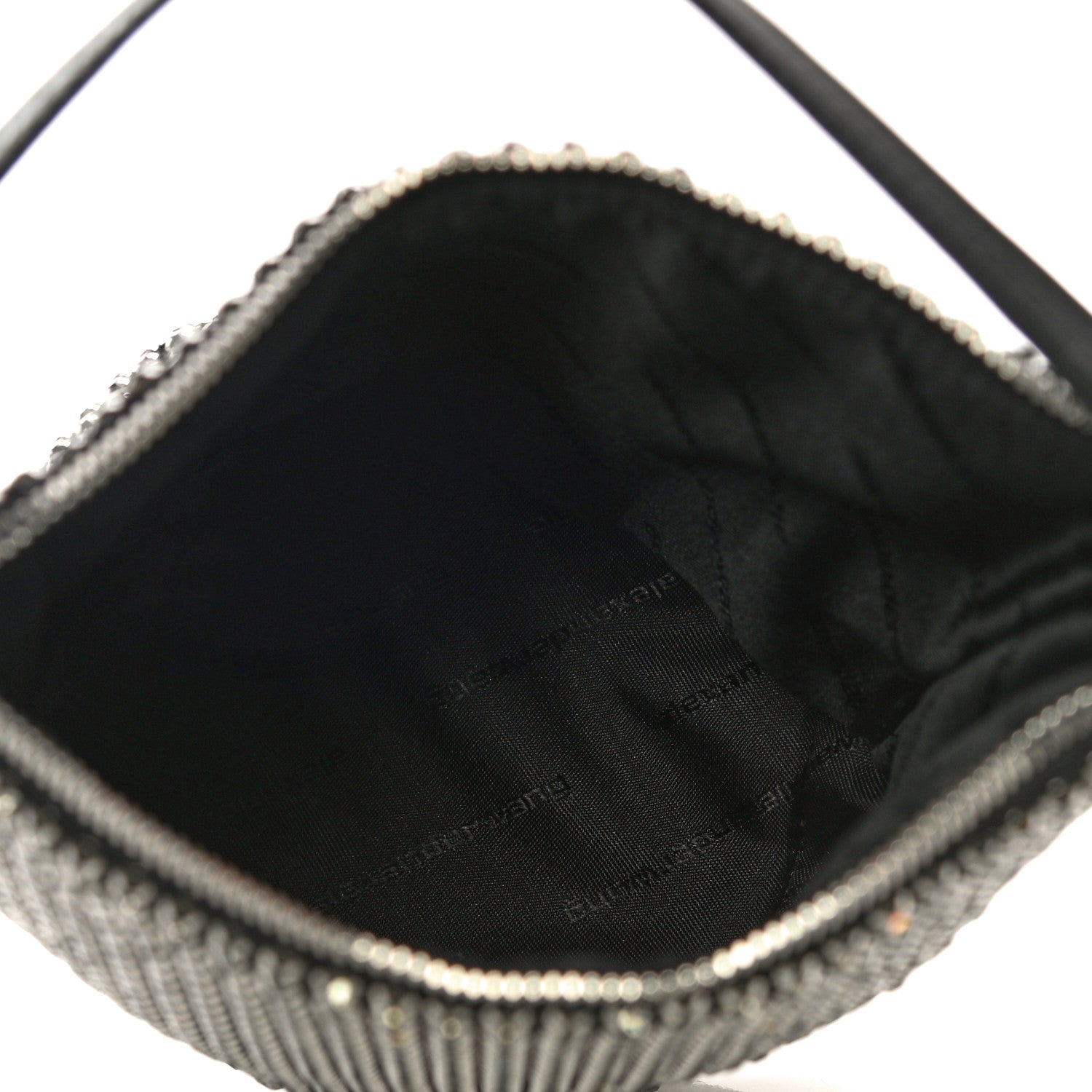 Alexander Wang Mesh Crystal Zip Top Bag Black 5 of 11
