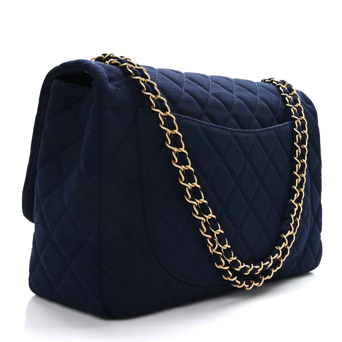Jersey Quilted XL Jumbo Flap Navy