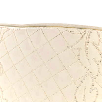 Versace Patent Quilted Medusa Chain Shoulder Bag White 16 of 17