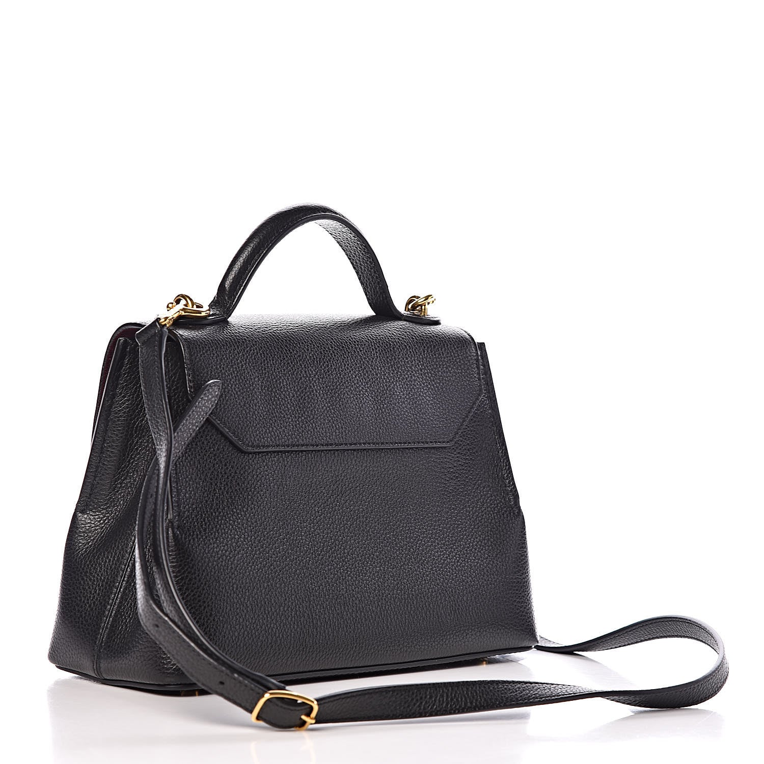 Mulberry Small Classic Grain Calfskin Mini Seaton Black 3 of 11