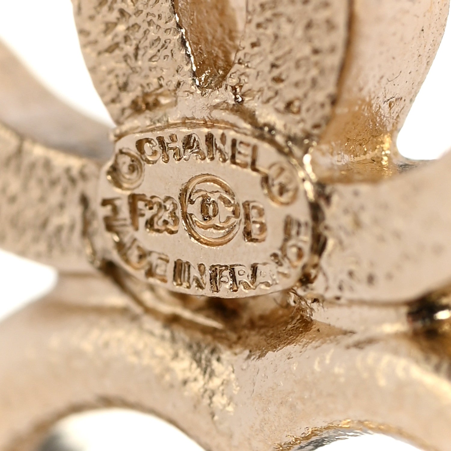 Chanel Crystal CC Heart Drop Earrings Gold 4 of 5