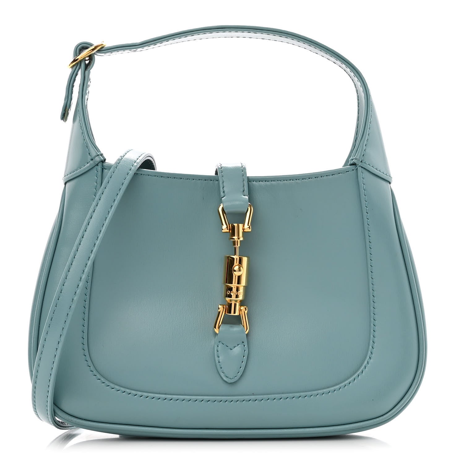 Gucci Boarded Dyana Lux Calfskin Mini Jackie 1961 Hobo Dusty Azure 1 of 12