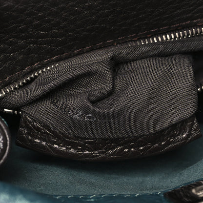 Fendi Cuoio Romano Elaphe Selleria Lace Up Bi-Color Mini Peekaboo Iconic Satchel Amazzonia 8 of 10