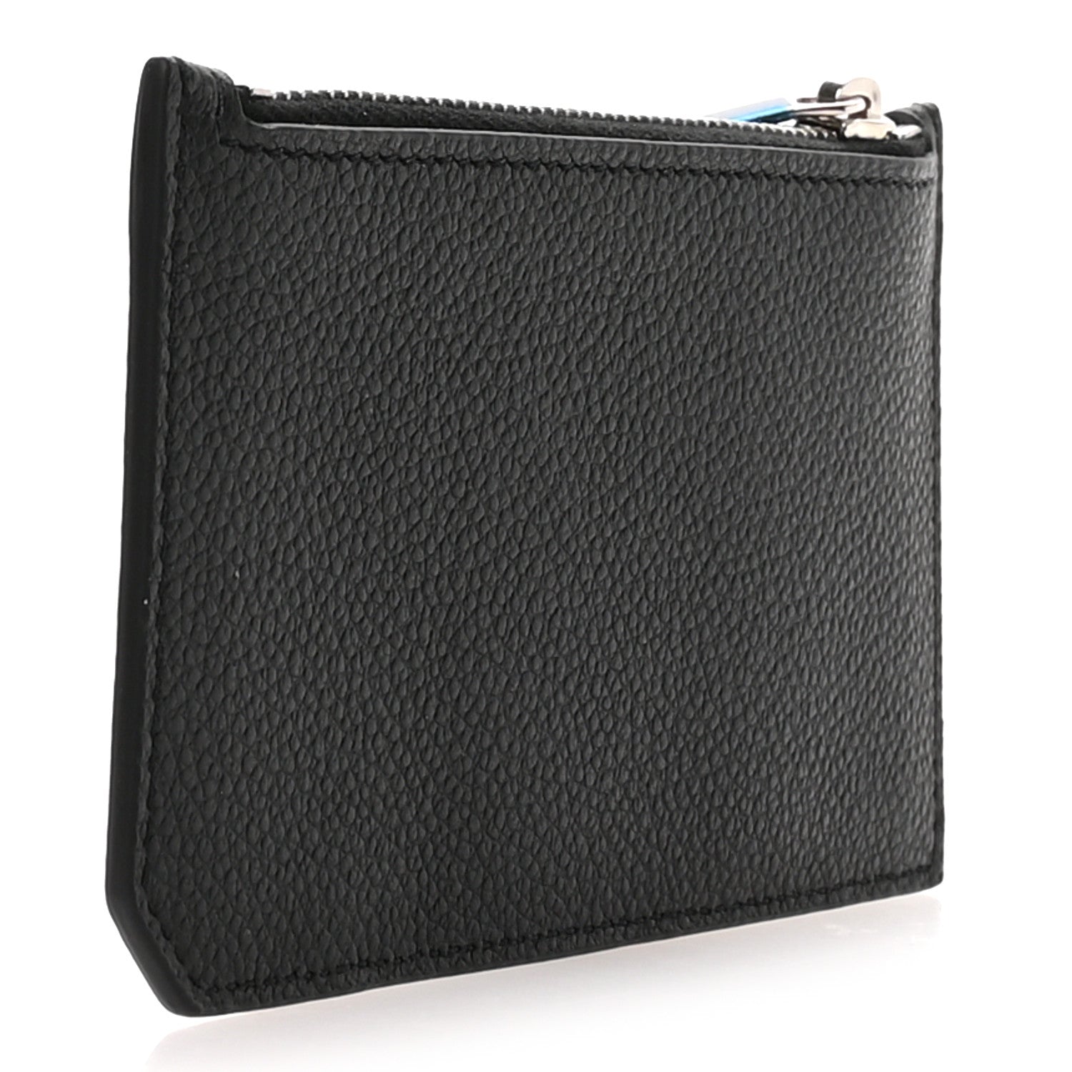 Saint Laurent Grained Calfskin 5 Fragments Zip Pouch Card Holder Black 3 of 8