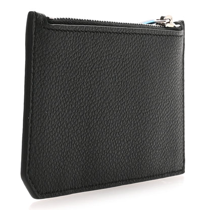 Saint Laurent Grained Calfskin 5 Fragments Zip Pouch Card Holder Black 3 of 8