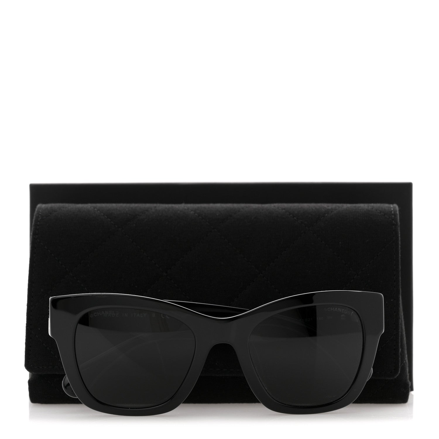 Chanel Acetate Square CC Heart Sunglasses 5478-A Black 9 of 9
