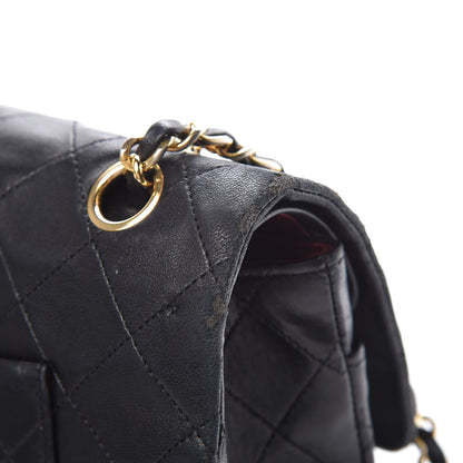 Chanel Lambskin Quilted Medium Double Flap Bag Black 16 of 18