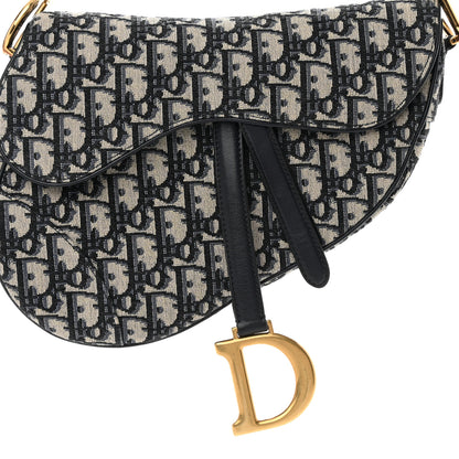 Christian Dior Oblique Saddle Bag Blue 8 of 11