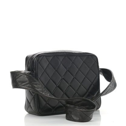 Chanel Lambskin Quilted Tassel Flap Camera Case Black 2 of 17