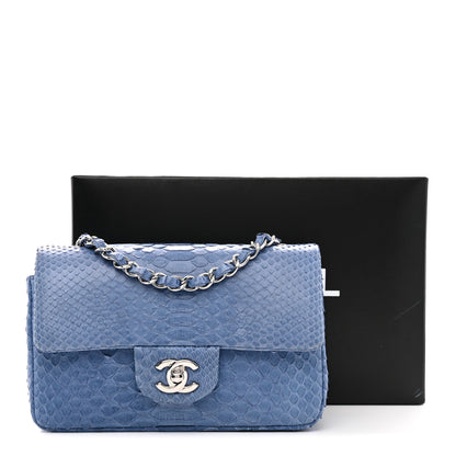 Chanel Snakeskin Mini Rectangular Flap Blue 11 of 11