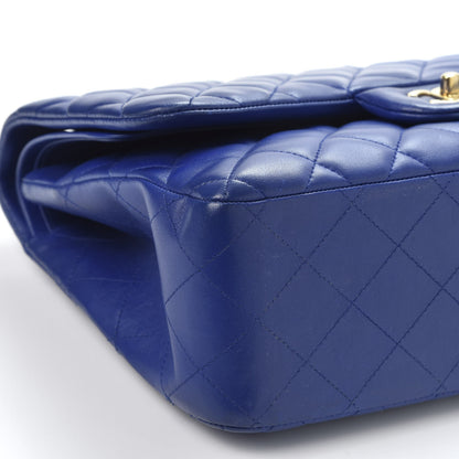 Chanel Lambskin Quilted Jumbo Double Flap Blue 5 of 9