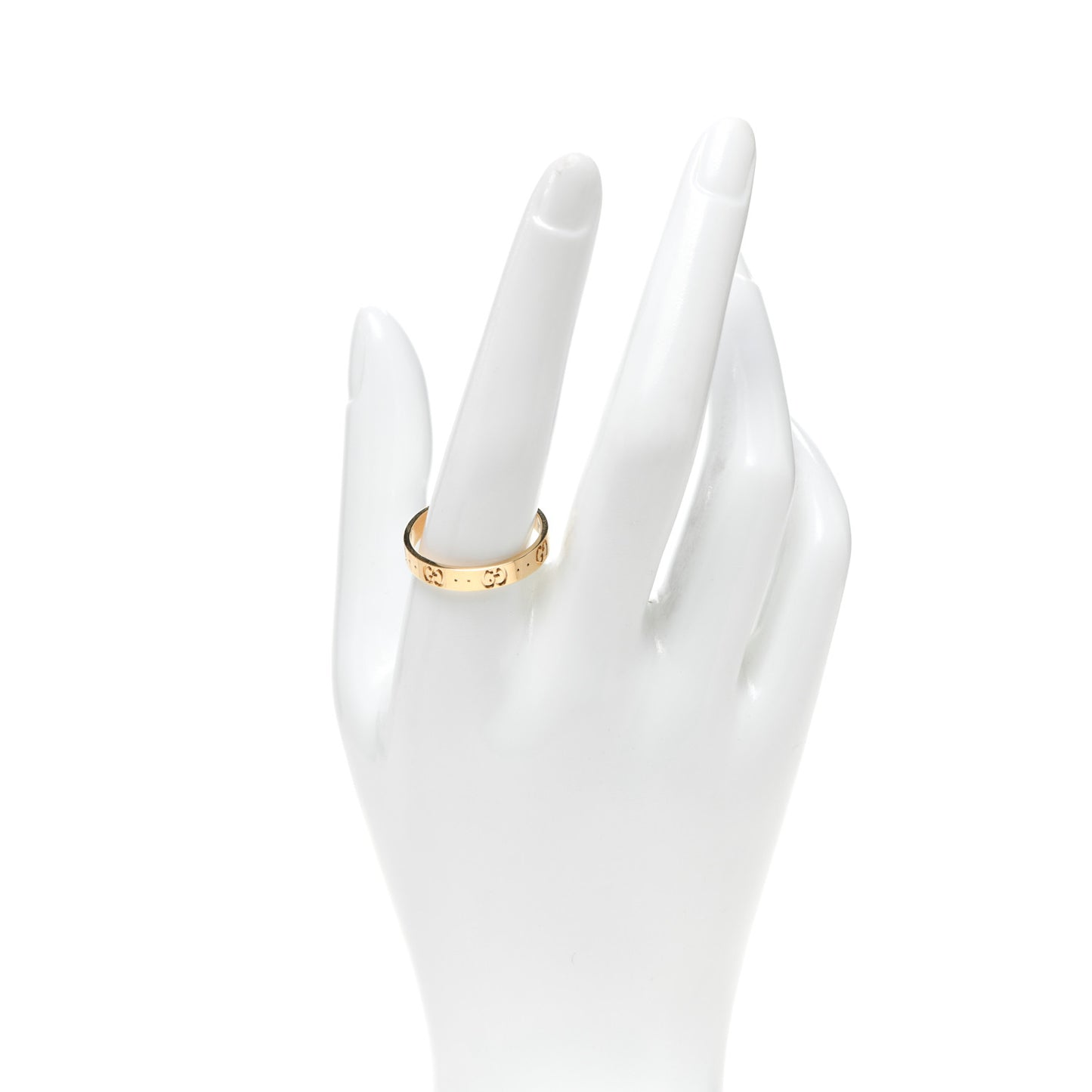 18K Yellow Gold 4mm Icon Thin Band Ring 64 10.75