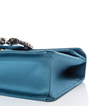 Gucci Satin Silk Crystal Small Dionysus Shoulder Bag Turchese Black Diamond 11 of 14