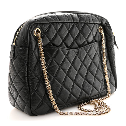 Chanel Aged Calfskin Quilted Large Reissue Camera Case Black 3 of 10