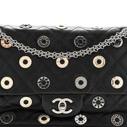 Chanel Lambskin Quilted Star Attitude Jumbo Flap Bag Black 8 of 13
