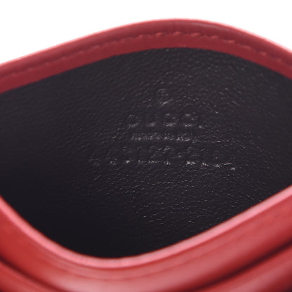 Gucci Calfskin Matelasse GG Marmont Card Holder Hibiscus Red 6 of 7