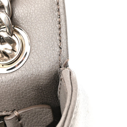 Prada Glace Calfskin Impunture Diagramme Sound Flap Chain Crossbody Bag Argilla 10 of 13