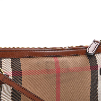 Burberry House Check Bridle Calfskin Peyton Crossbody Tan 9 of 9