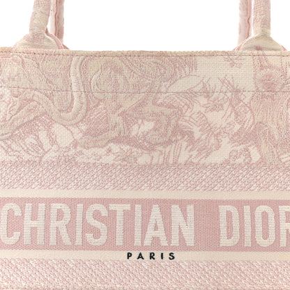 Christian Dior Canvas Toile De Jouy Embroidered Medium Book Tote Pink 7 of 11