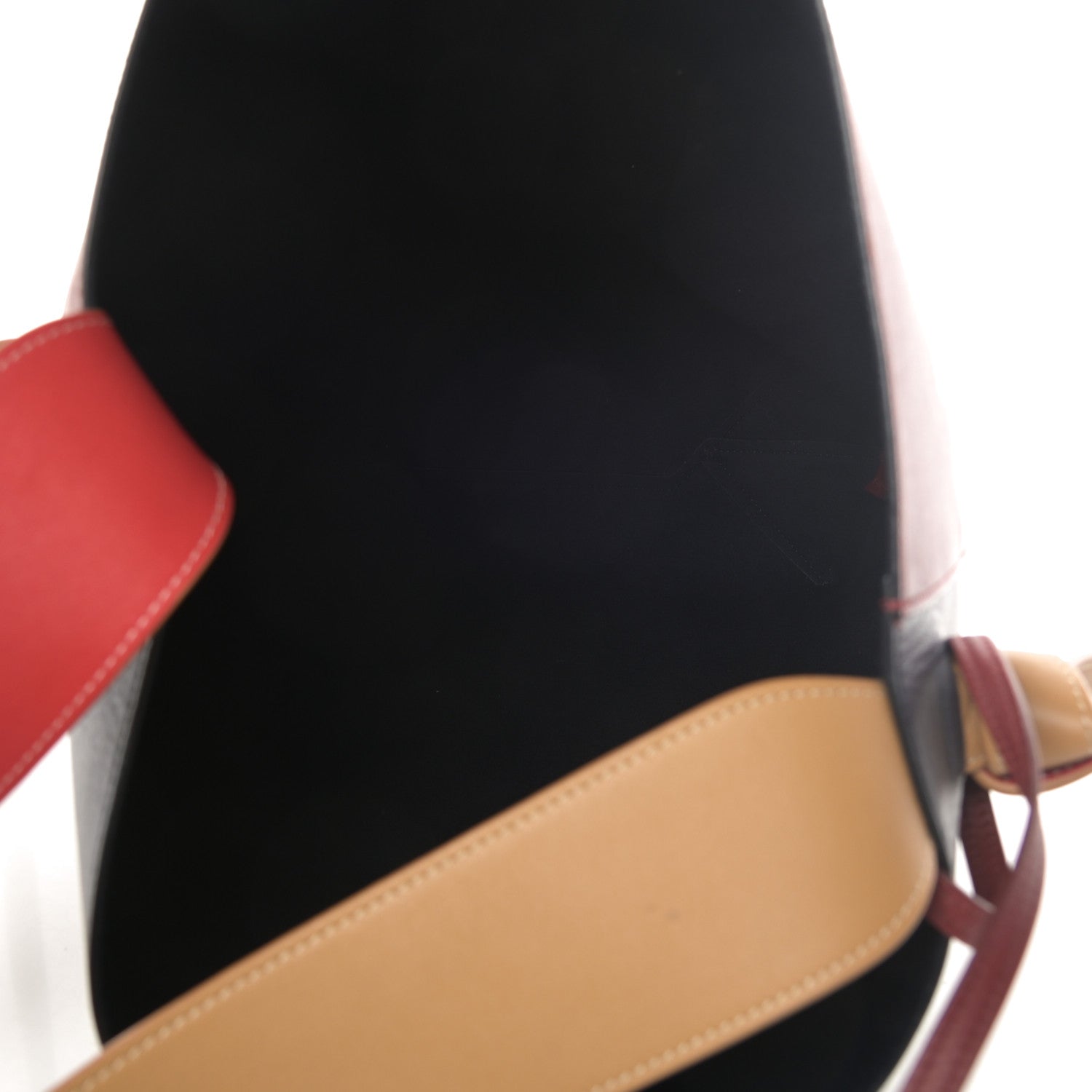 Celine Shiny Smooth Calfskin Small Twisted Cabas Dark Ruby Navy 6 of 14