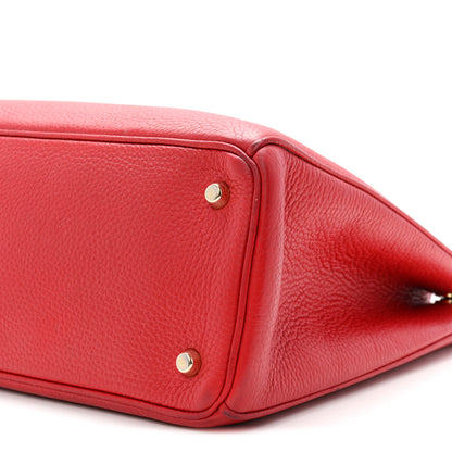Christian Dior Calfskin Medium Diorissimo Tote Red 10 of 12
