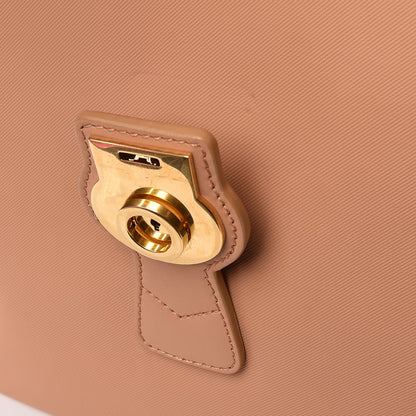 Burberry Trench Calfskin Large DK88 Top Handle Bag Pale Clementine 7 of 11