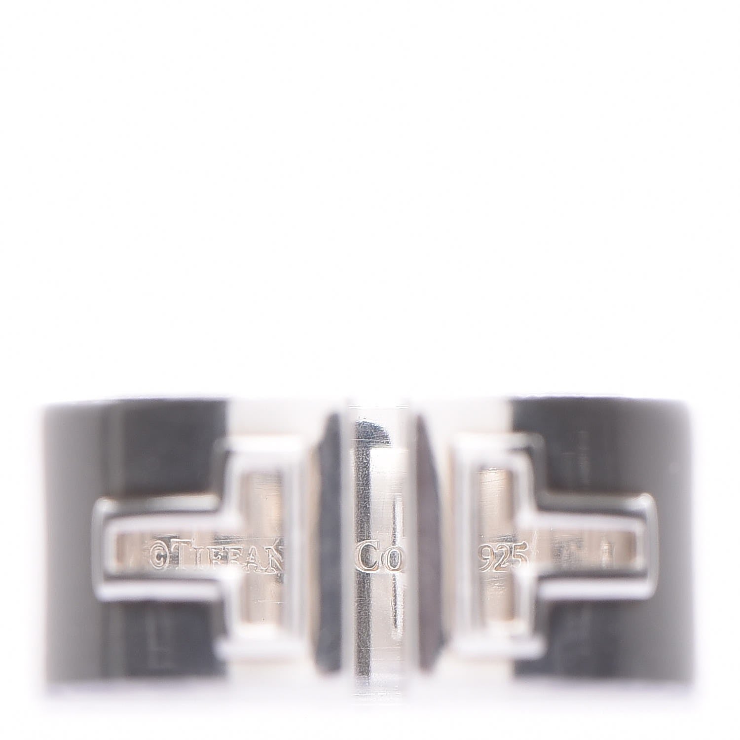 Tiffany Sterling Silver T Cutout Ring 60 9 6 of 10