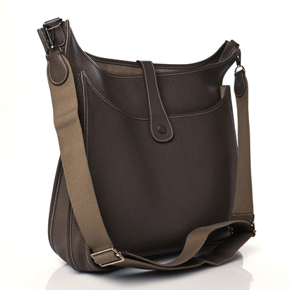 Hermes Taurillon Clemence Evelyne III TGM Etoupe 3 of 12